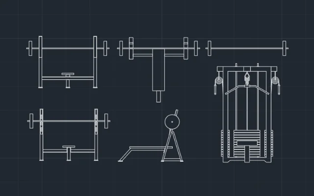 BLOQUES DE AUTOCAD DE PESAS - Imagen destacada