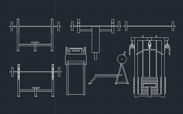 BLOQUES DE AUTOCAD PARA DISEÑAR GIMNASIOS - Imagen destacada