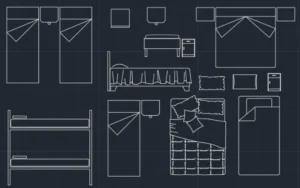 Bloques para diseñar dormitorios en AutoCAD