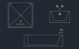 Bloques de bañeras y ducha para AutoCAD
