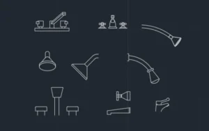 Bloques de griferías de baño para AutoCAD
