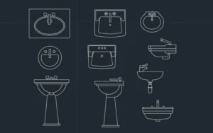 Bloques de lavatorios para AutoCAD