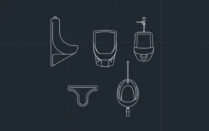 Bloques de mingitorios para AutoCAD