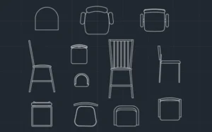 Bloques de sillas para AutoCAD