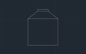 Bloque de tanque de agua para AutoCAD