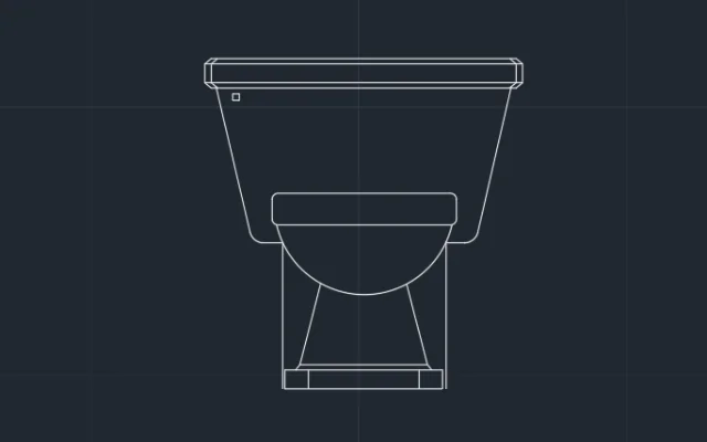 Imagen de bloque de inodoro para AutoCAD