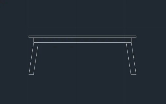 Imagen de bloque de mesa para AutoCAD