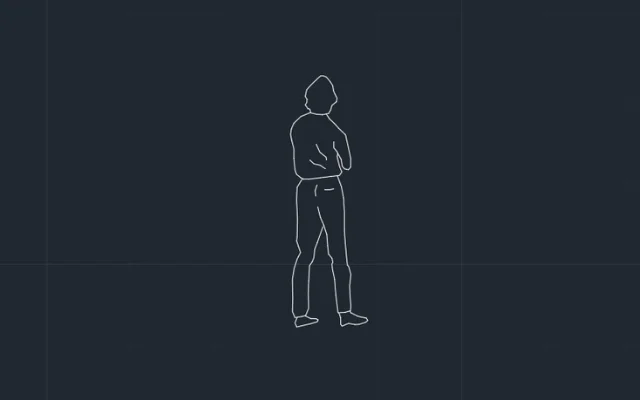 Imagen de bloque de persona para usar en AutoCAD