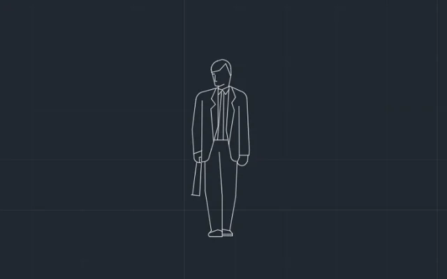 Imagen de bloque para AutoCAD de persona