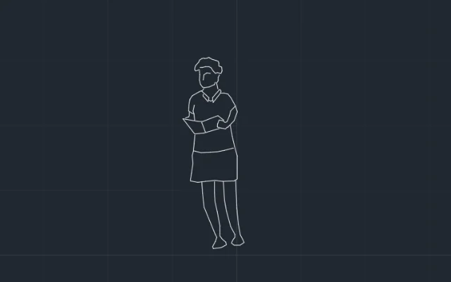 Imagen de bloque de persona para usar en AutoCAD