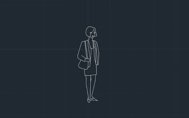 Imagen de bloque de persona parada