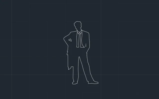 Imagen de bloque de persona parada