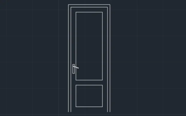 Imagen de bloque de puerta para diseñar proyectos de construcción en AutoCAD