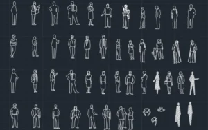 Bloques de personas paradas (quietas) para AutoCAD