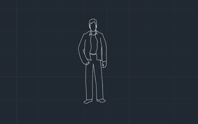 Imagen de bloque de persona para usar en AutoCAD