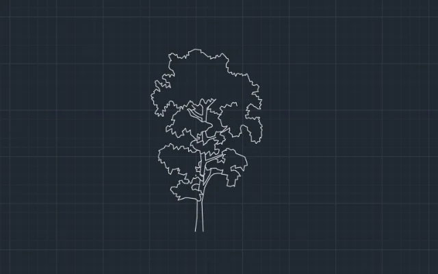 Imagen de bloque de árbol vista frontal