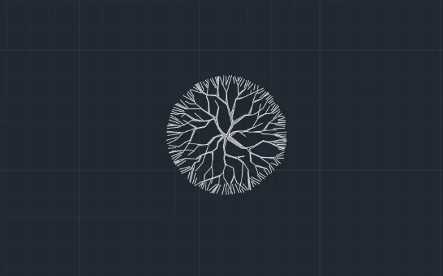 Imagen de bloque de árbol para diseñar en AutoCAD