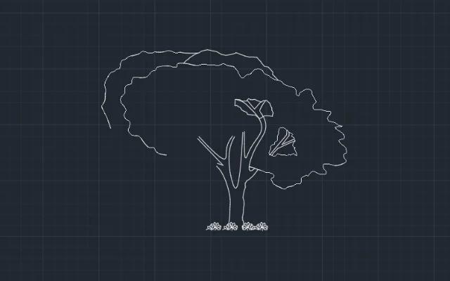 Imagen de bloque de árbol para AutoCAD