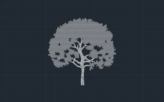 Imagen de bloque de árbol para AutoCAD