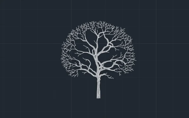 Imagen de bloque de árbol para AutoCAD