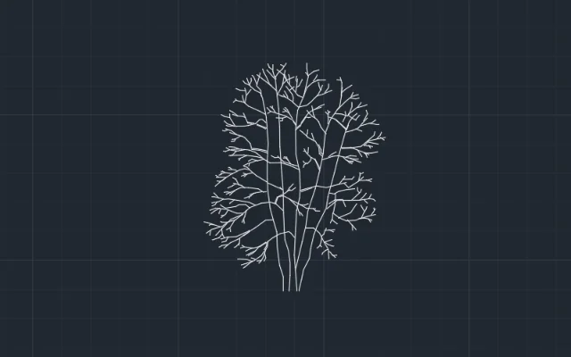 Imagen de bloque de árbol para AutoCAD