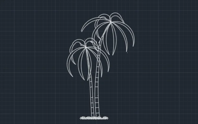 Imagen de bloques de árboles para diseñar en AutoCAD