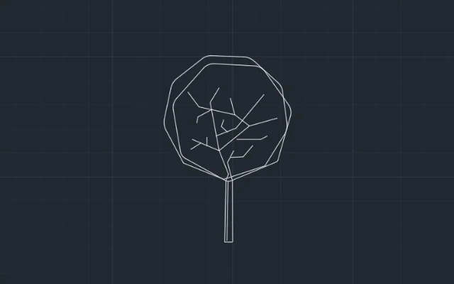 Imagen de bloque de árbol para AutoCAD