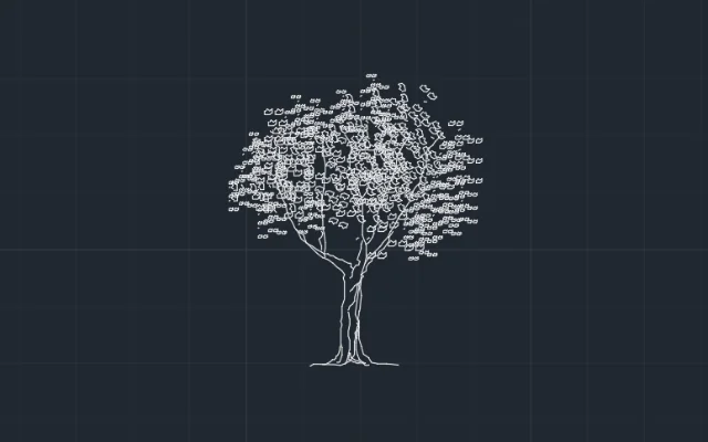 Imagen de bloque de árbol para AutoCAD