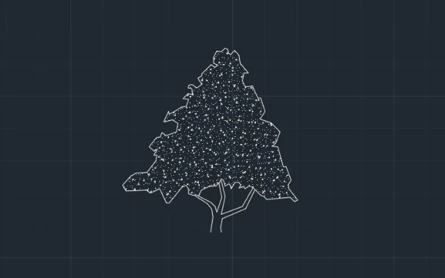 Imagen de bloque de árbol para AutoCAD