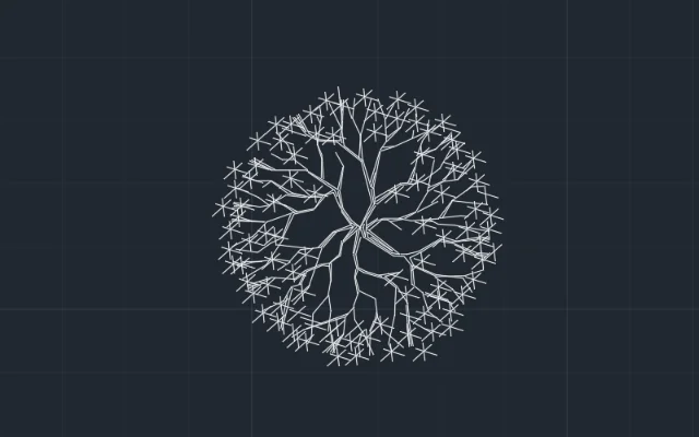 Imagen de bloque de árbol para AutoCAD