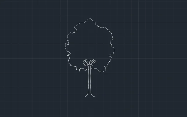 Imagen de bloque de AutoCAD de árbol