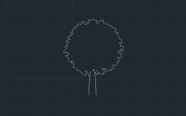 Imagen de bloque de árbol para AutoCAD