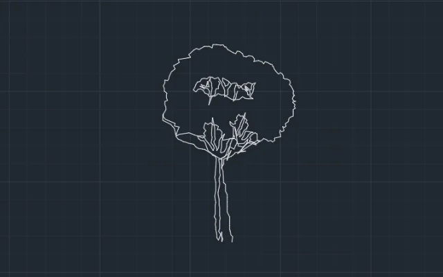 Imagen de bloque de árbol para AutoCAD