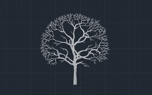 Imagen de bloque de árbol para AutoCAD