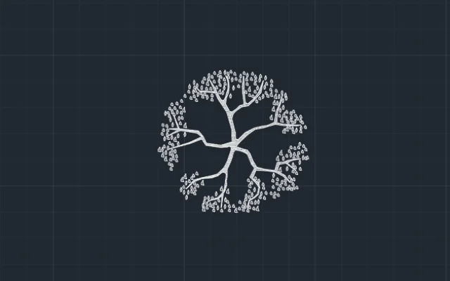 Imagen de bloque de AutoCAD de árbol
