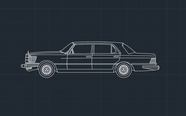 Imagen de bloque de auto vista lateral