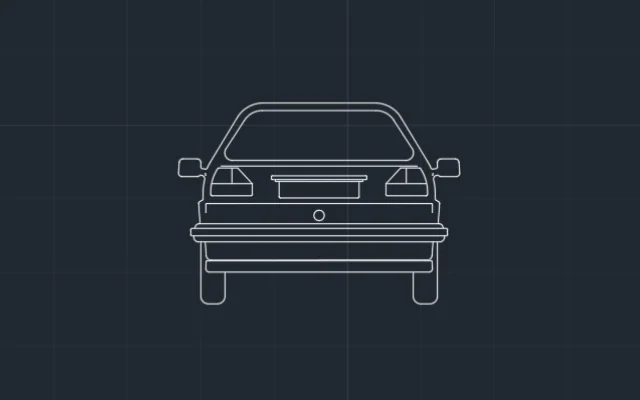 Imagen de bloque de auto para AutoCAD