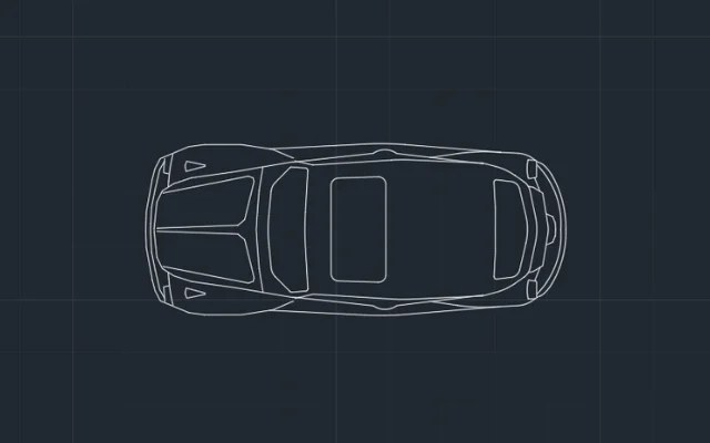 Imagen de bloque de auto para AutoCAD