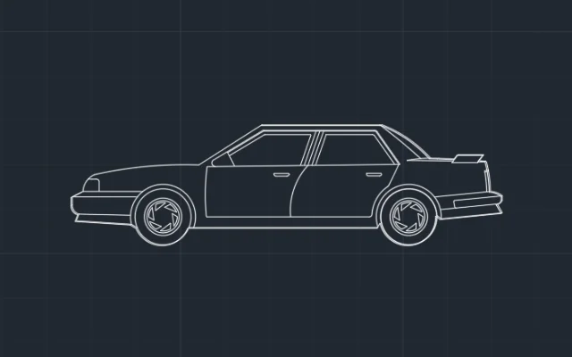 Imagen de bloque de auto para AutoCAD