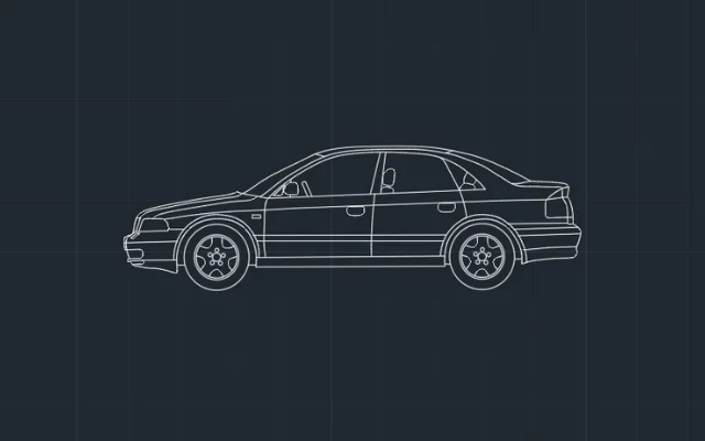 Imagen de bloque de auto para AutoCAD