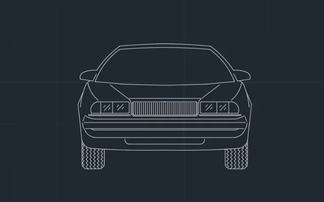 Imagen de bloque de auto para AutoCAD