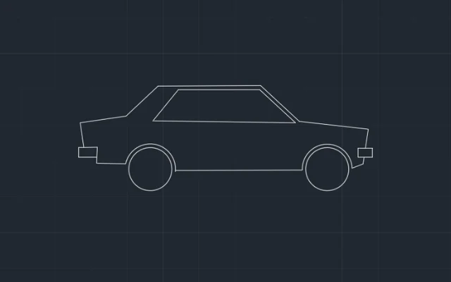 Imagen de bloque de auto para AutoCAD