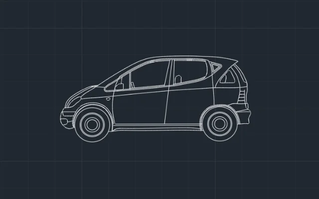Imagen de bloque de auto para AutoCAD
