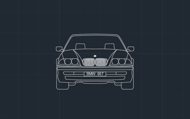 Imagen de bloque de auto para AutoCAD