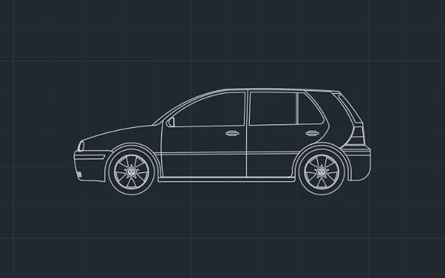 Imagen de bloque de auto para AutoCAD