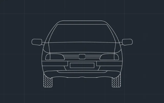 Imagen de bloque de auto para diseñar en AutoCAD