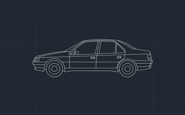 Imagen de bloque de auto para AutoCAD