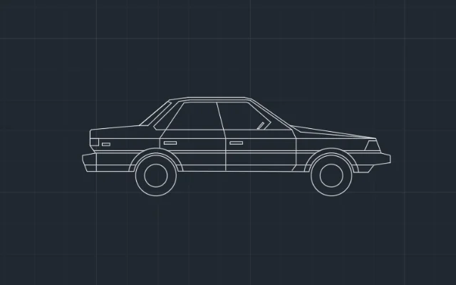 Imagen de bloque de auto para AutoCAD