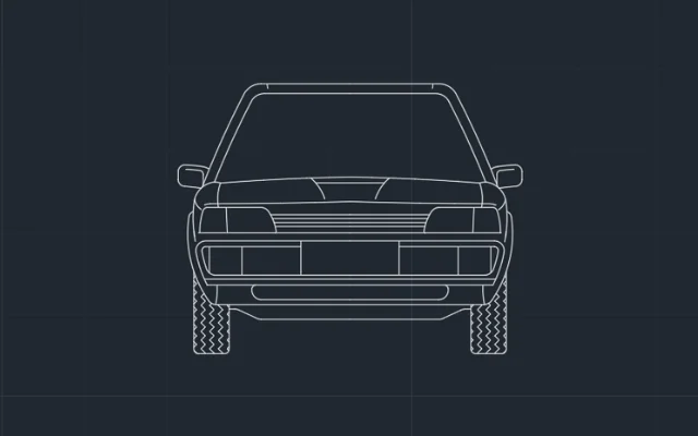 Imagen de bloque de AutoCAD de auto