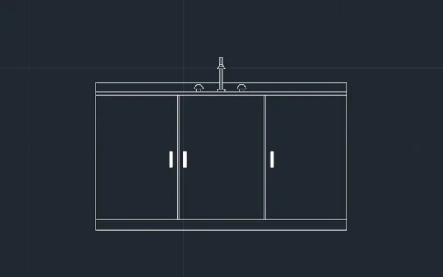 Imagen de bloque de AutoCAD de bajo mesada